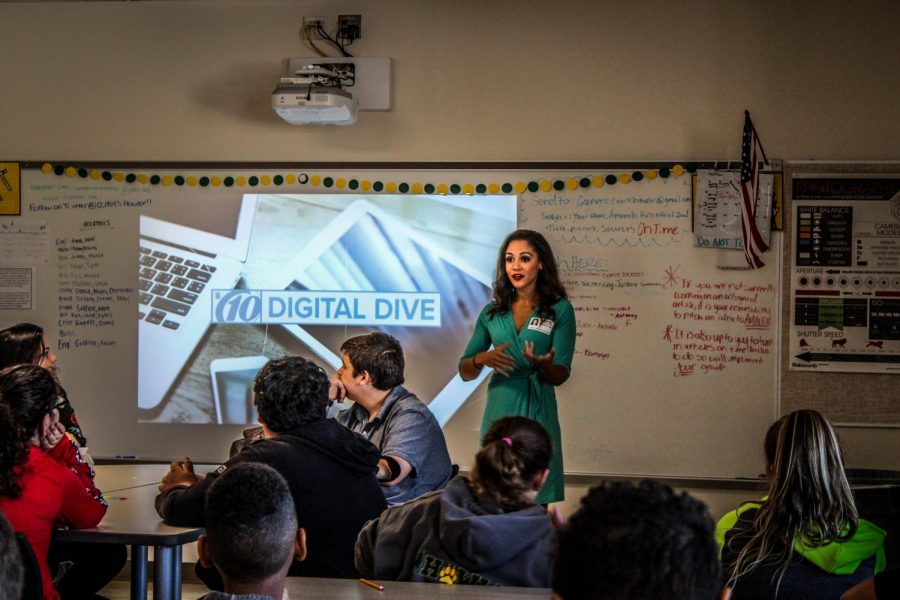 Courtney Curtis visits Howler Staff