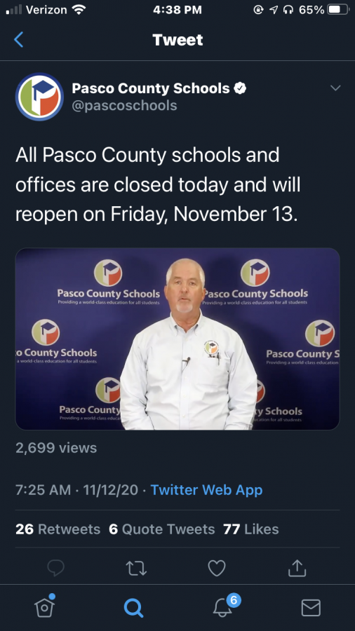 Pasco County Schools Close for Tropical Storm Eta
