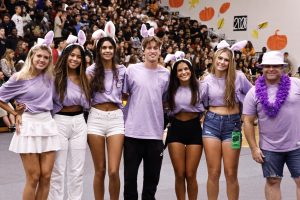 The Class of 2026 gather at the hoemcoming pep-rally to show support for their class and the homecoming court.